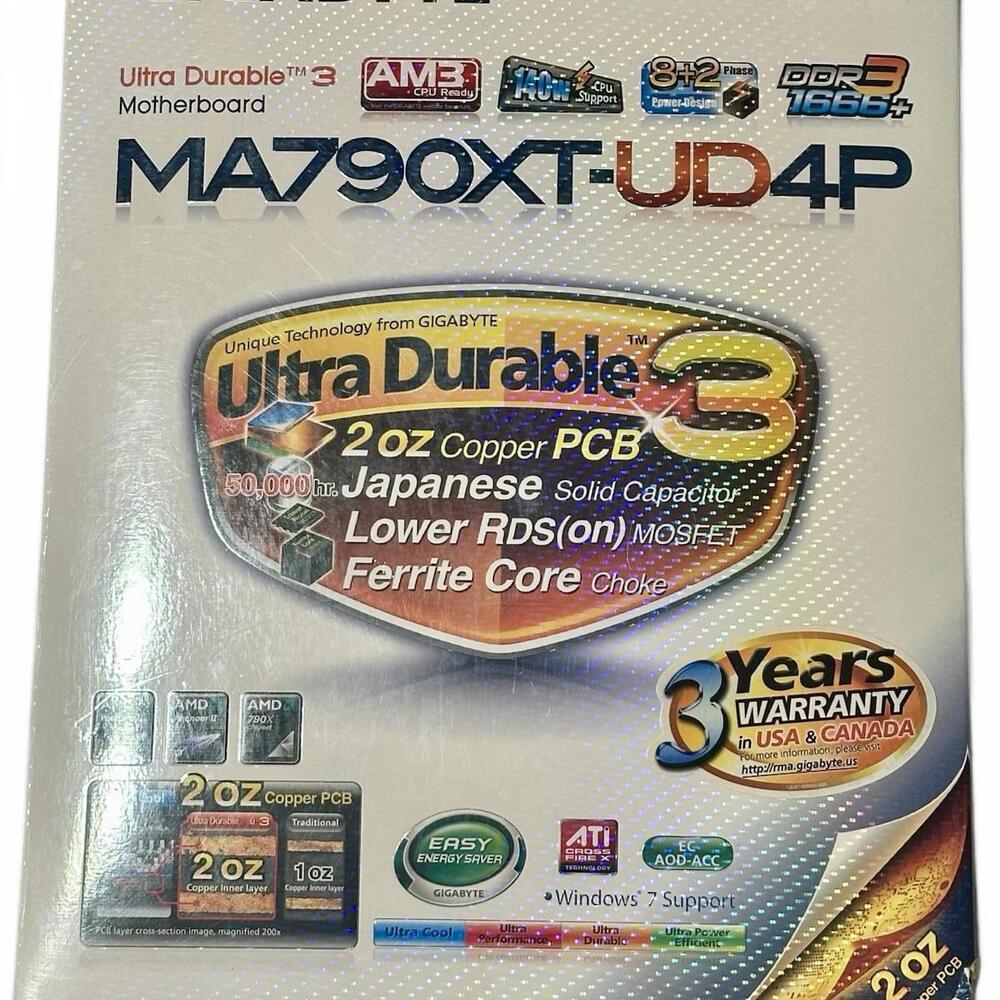 Gigabyte MA790XT-UD4P Ultra Durable 3 Motherboard - Reliability Meets Power!